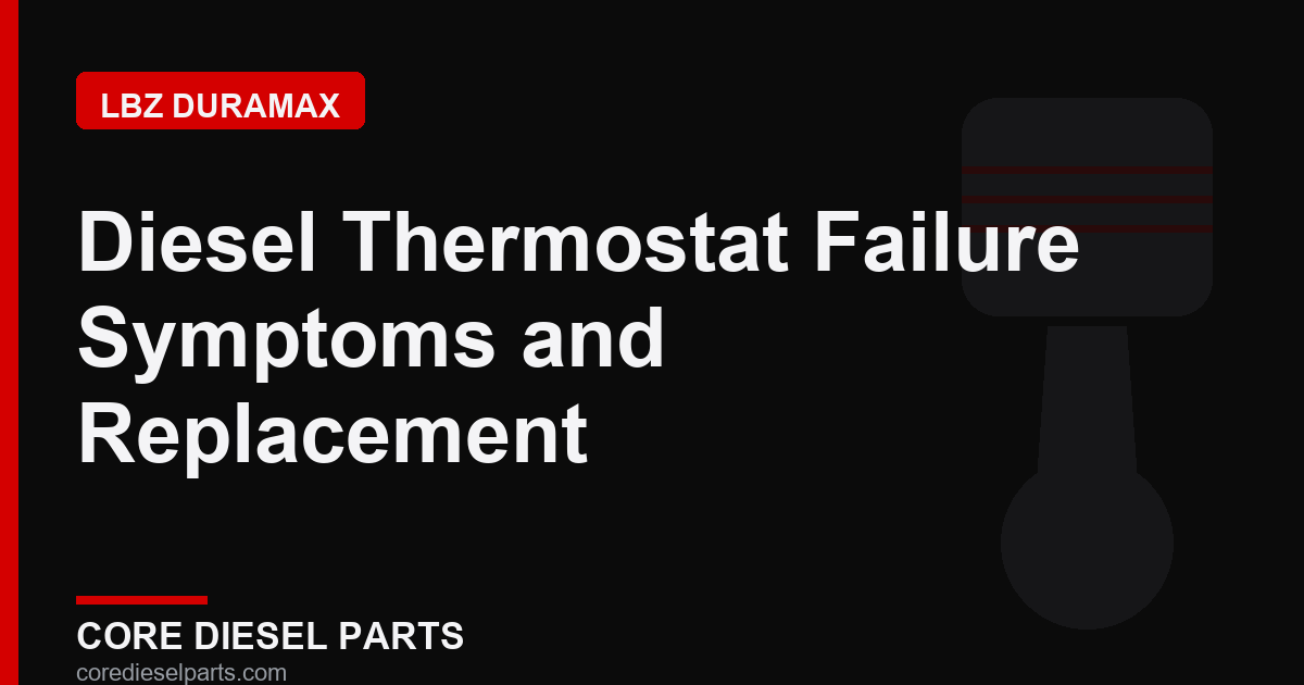 Diesel Thermostat Failure Symptoms and Replacement