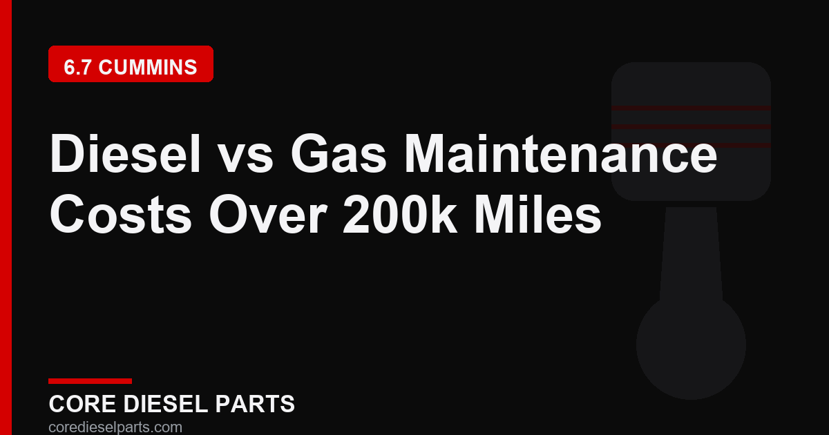 Diesel vs Gas Maintenance Costs Over 200k Miles