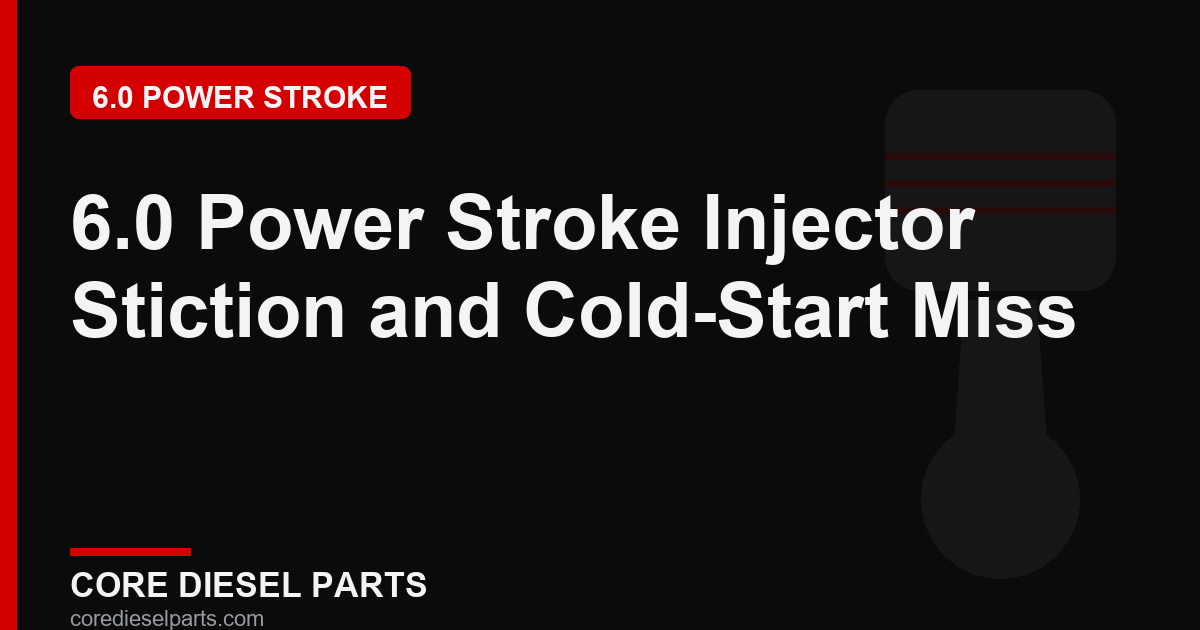 6.0 Power Stroke Injector Stiction and Cold-Start Miss