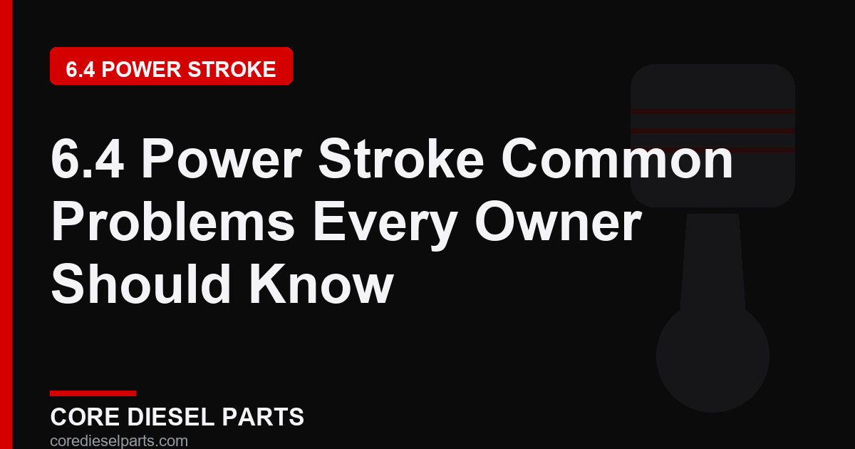 6.4 Power Stroke Common Problems Every Owner Should Know