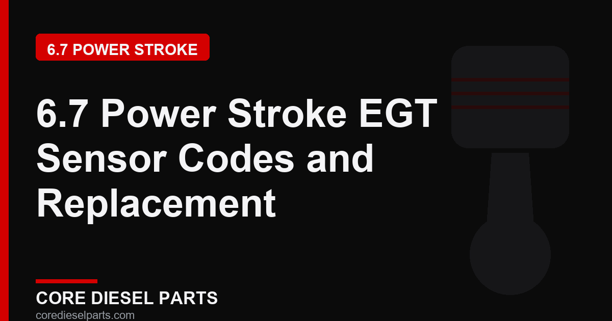 6.7 Power Stroke EGT Sensor Codes and Replacement