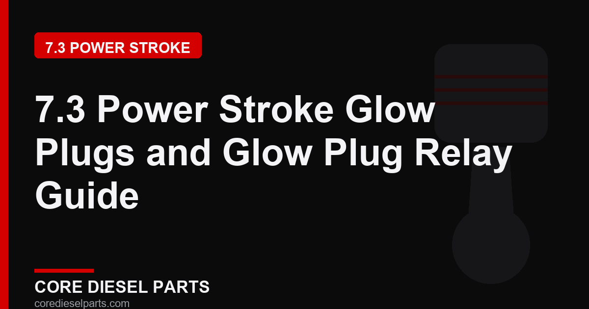 7.3 Power Stroke Glow Plugs and Glow Plug Relay Guide