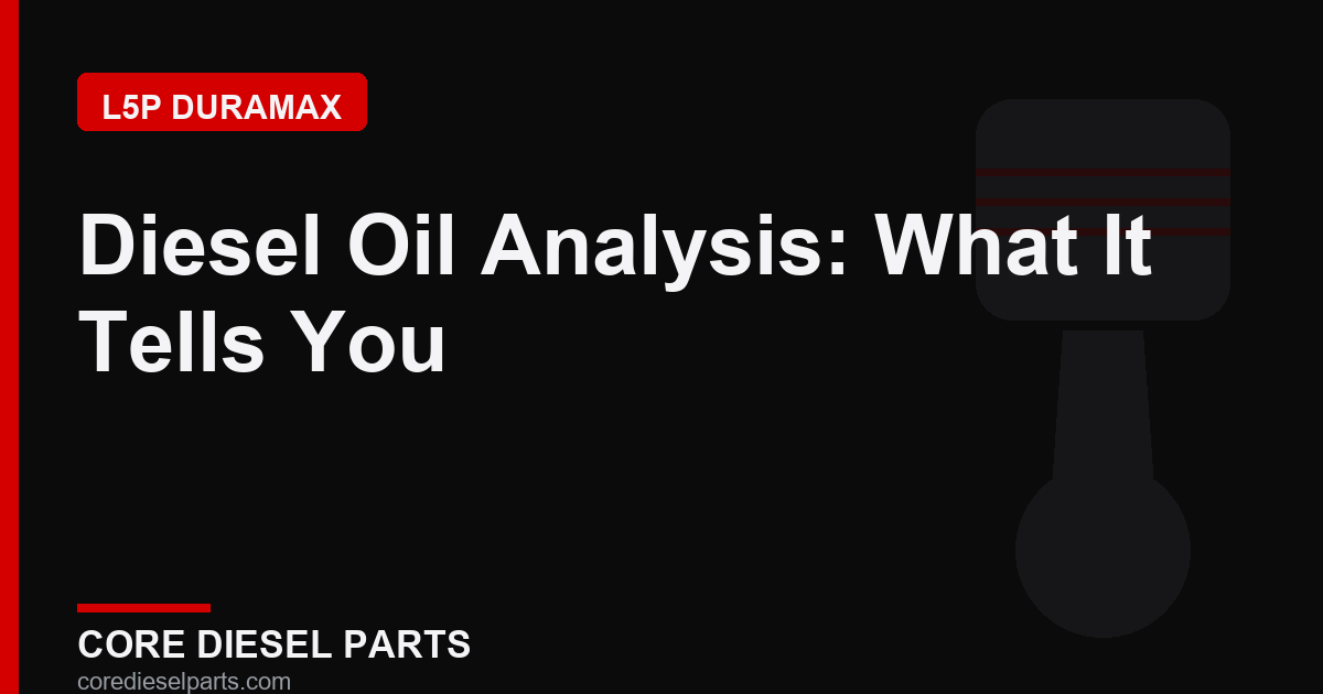 Diesel Oil Analysis: What It Tells You