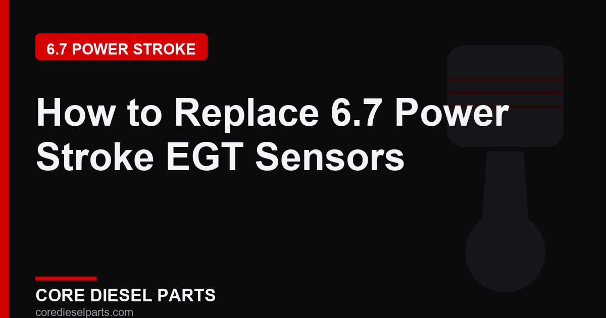 How to Replace 6.7 Power Stroke EGT Sensors