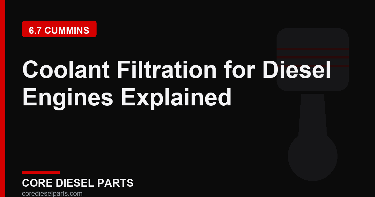Coolant Filtration for Diesel Engines Explained