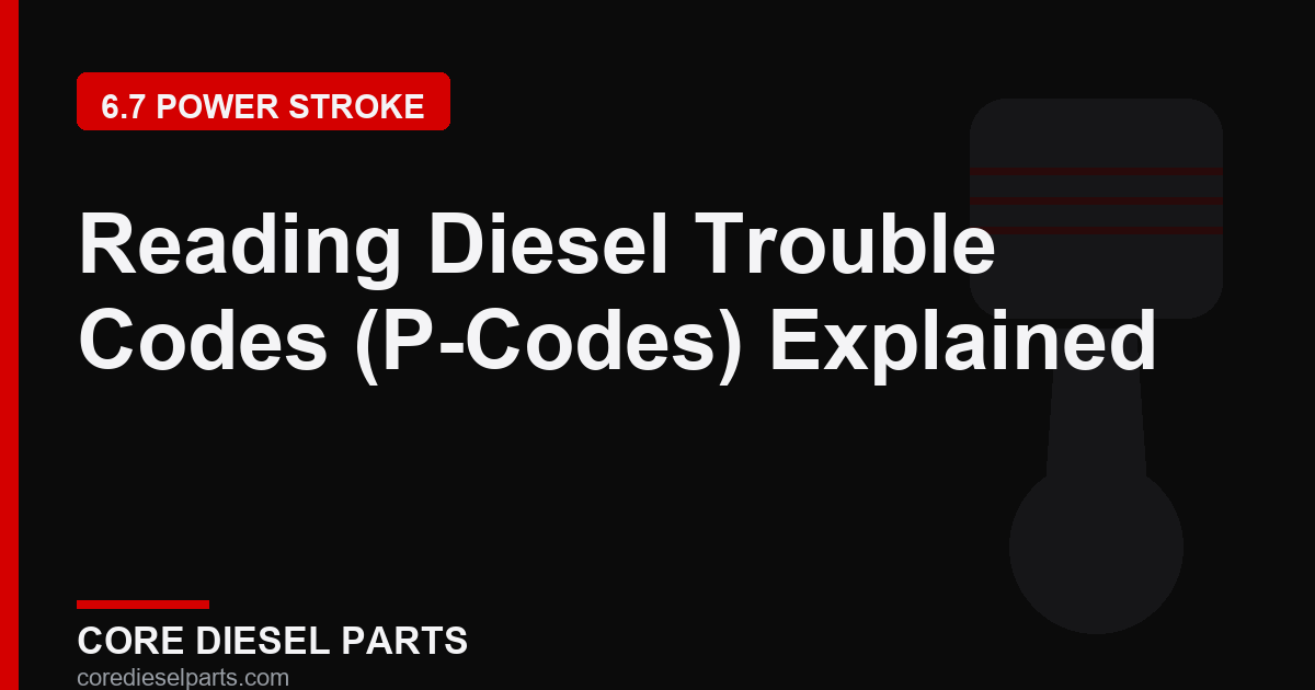 Reading Diesel Trouble Codes (P-Codes) Explained