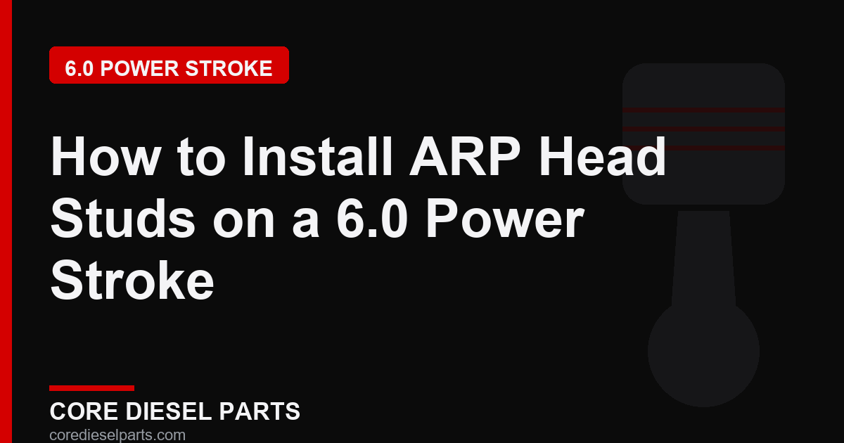 How to Install ARP Head Studs on a 6.0 Power Stroke