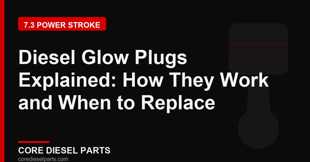 Diesel Glow Plugs Explained: How They Work and When to Replace