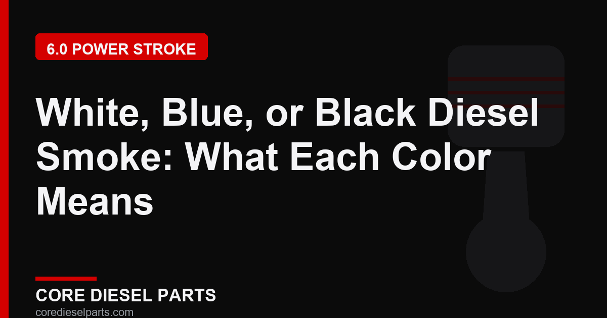 White, Blue, or Black Diesel Smoke: What Each Color Means
