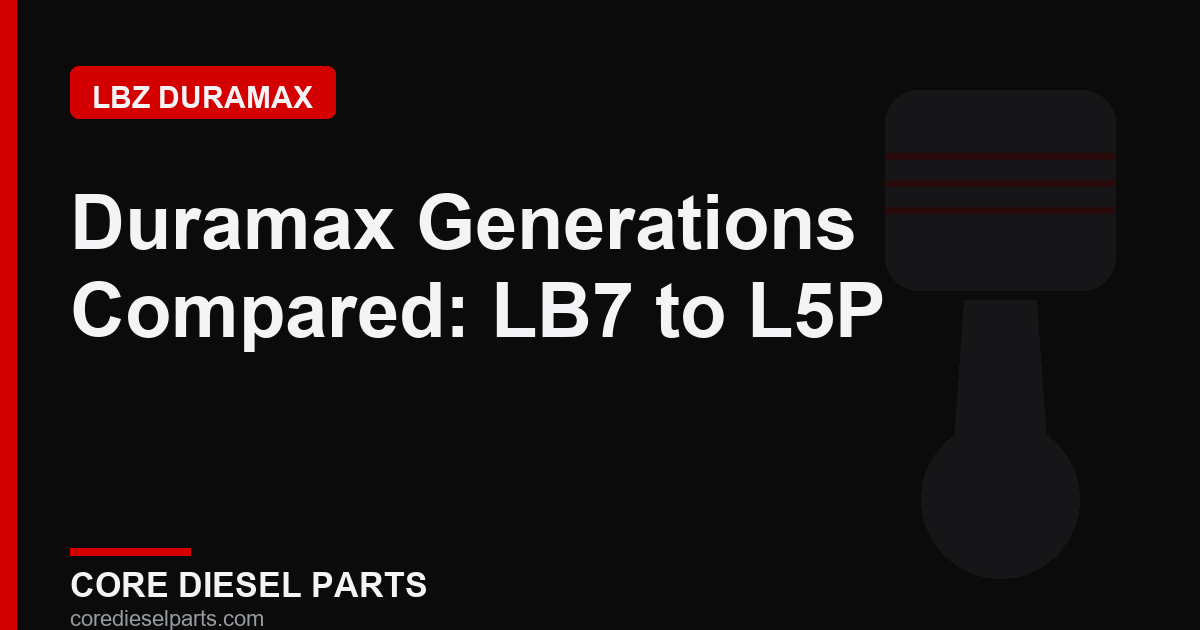 Duramax Generations Compared: LB7 to L5P