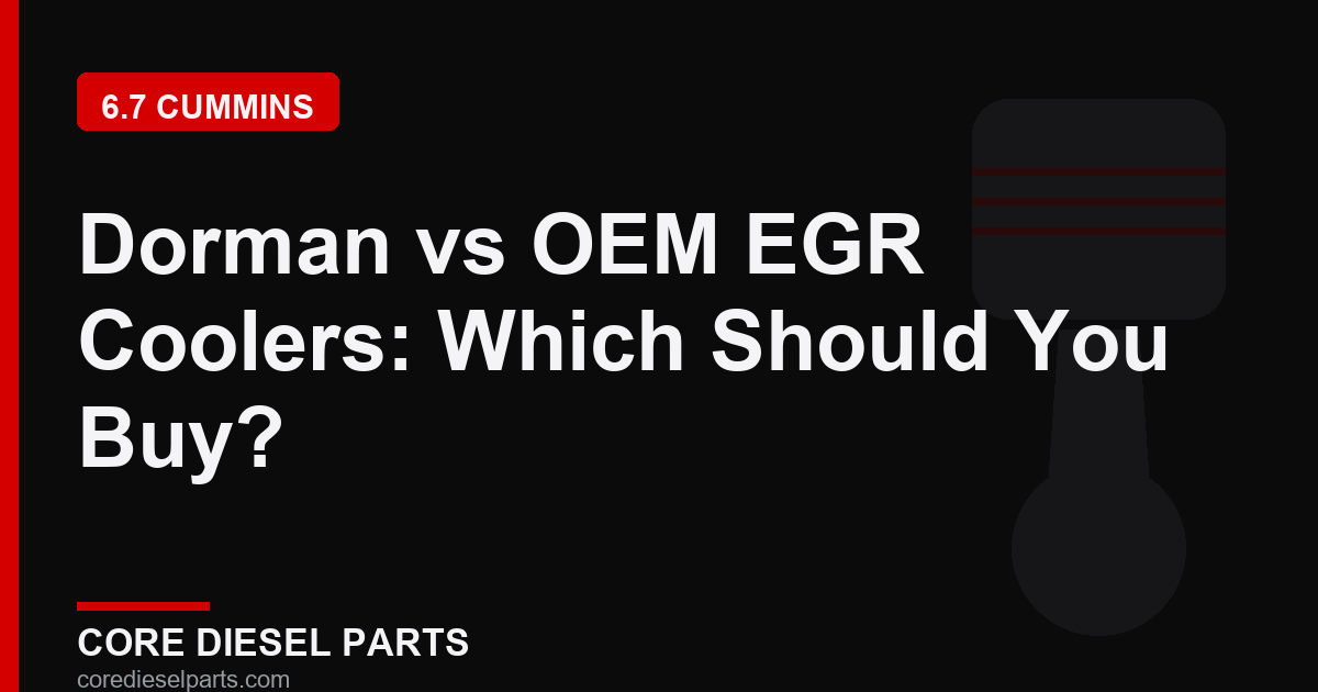 Dorman vs OEM EGR Coolers: Which Should You Buy?