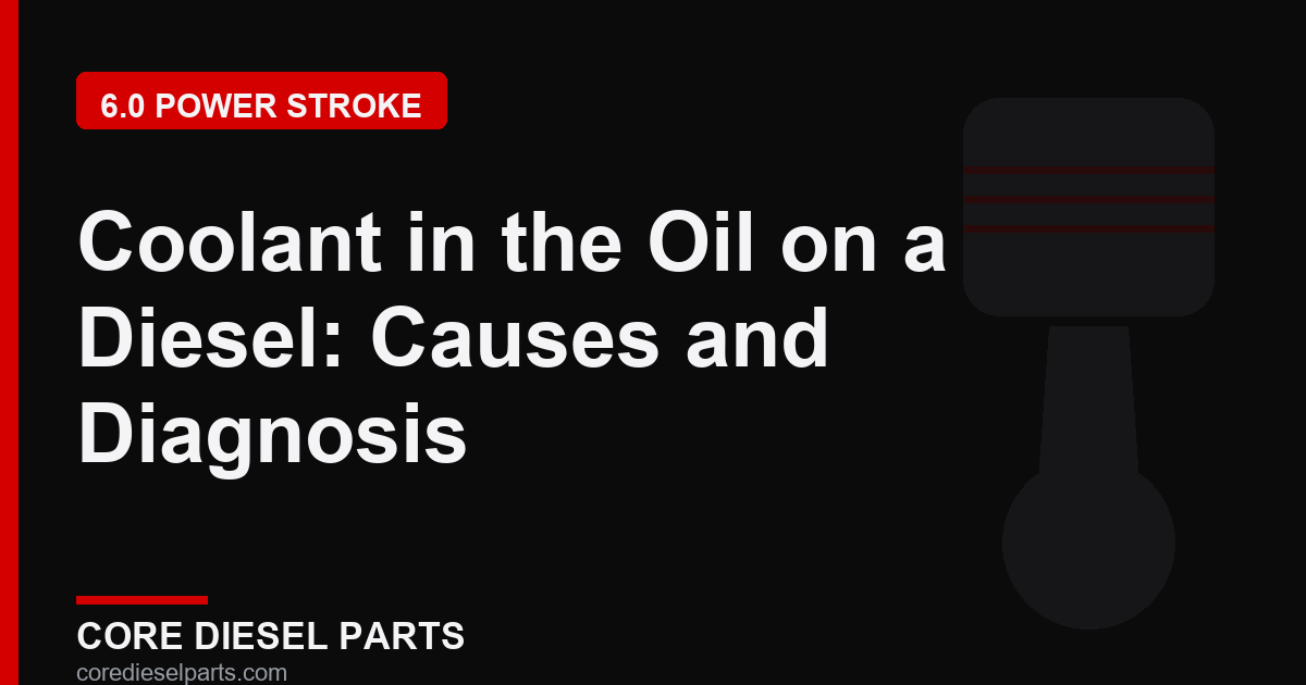 Coolant in the Oil on a Diesel: Causes and Diagnosis