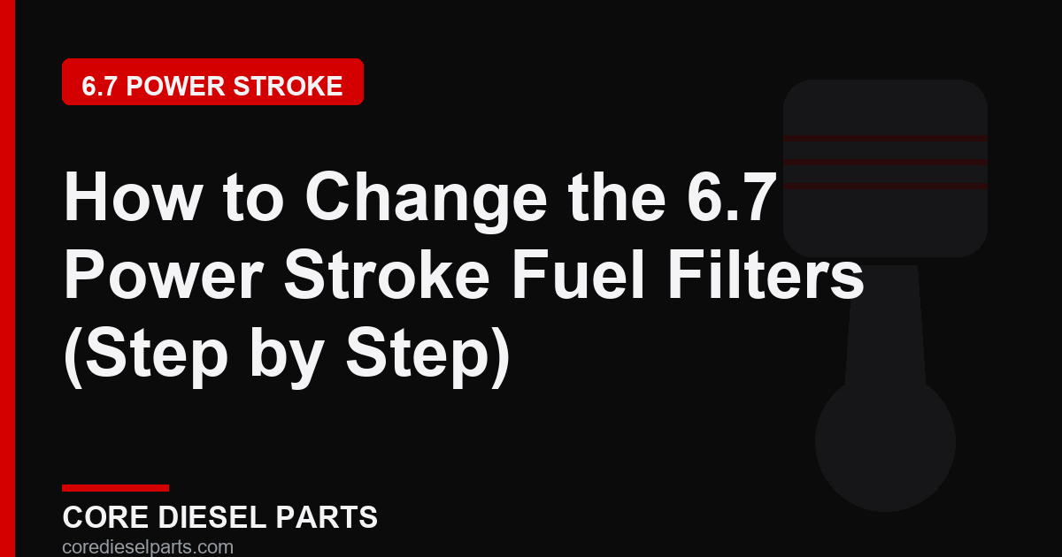 How to Change the 6.7 Power Stroke Fuel Filters (Step by Step)