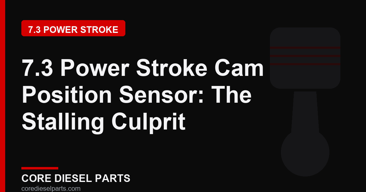 7.3 Power Stroke Cam Position Sensor: The Stalling Culprit
