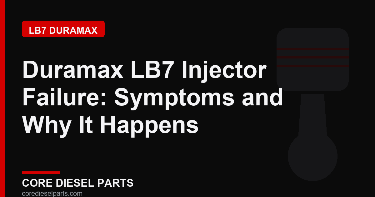 Duramax LB7 Injector Failure: Symptoms and Why It Happens