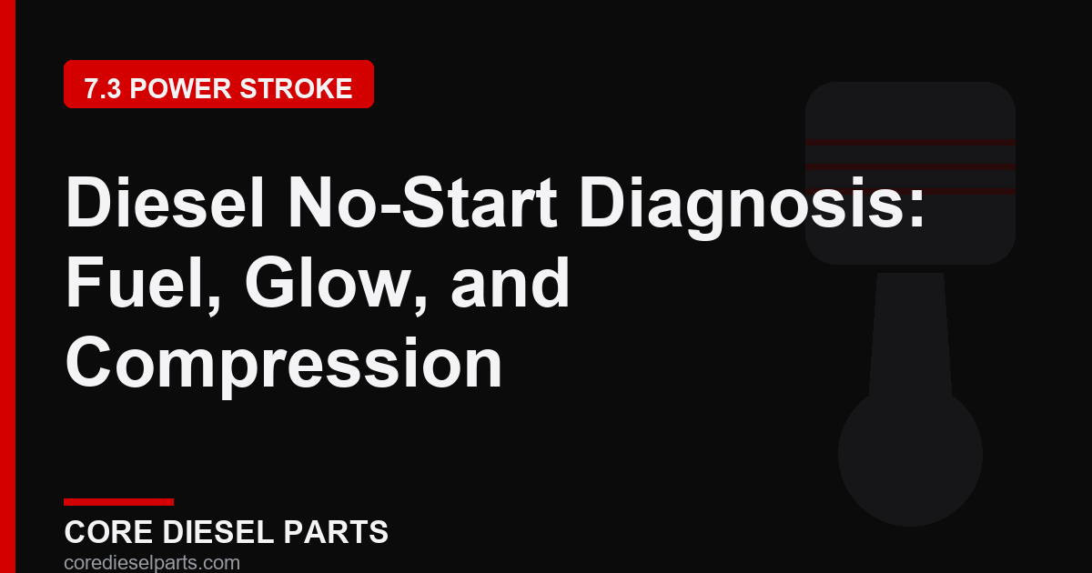 Diesel No-Start Diagnosis: Fuel, Glow, and Compression