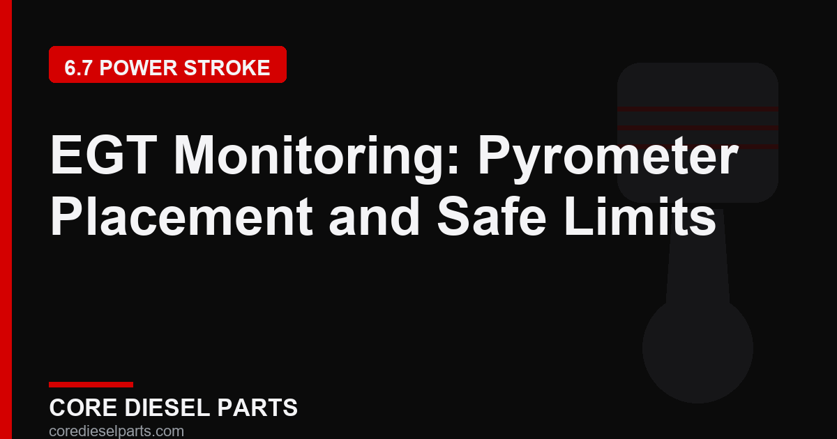 EGT Monitoring: Pyrometer Placement and Safe Limits