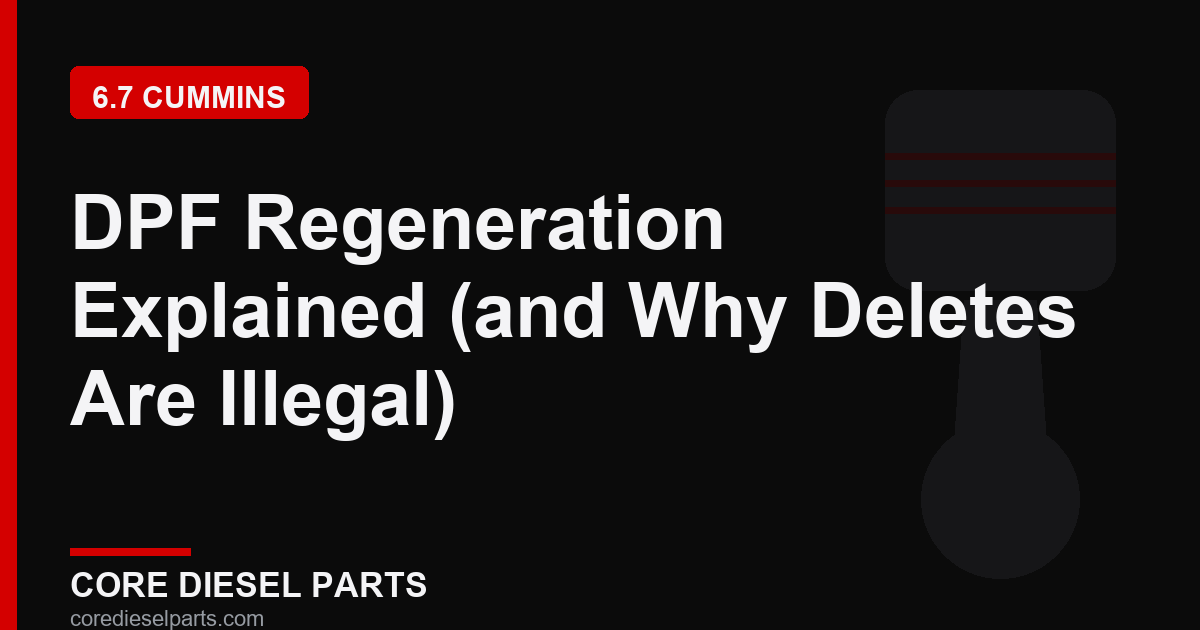 DPF Regeneration Explained (and Why Deletes Are Illegal)