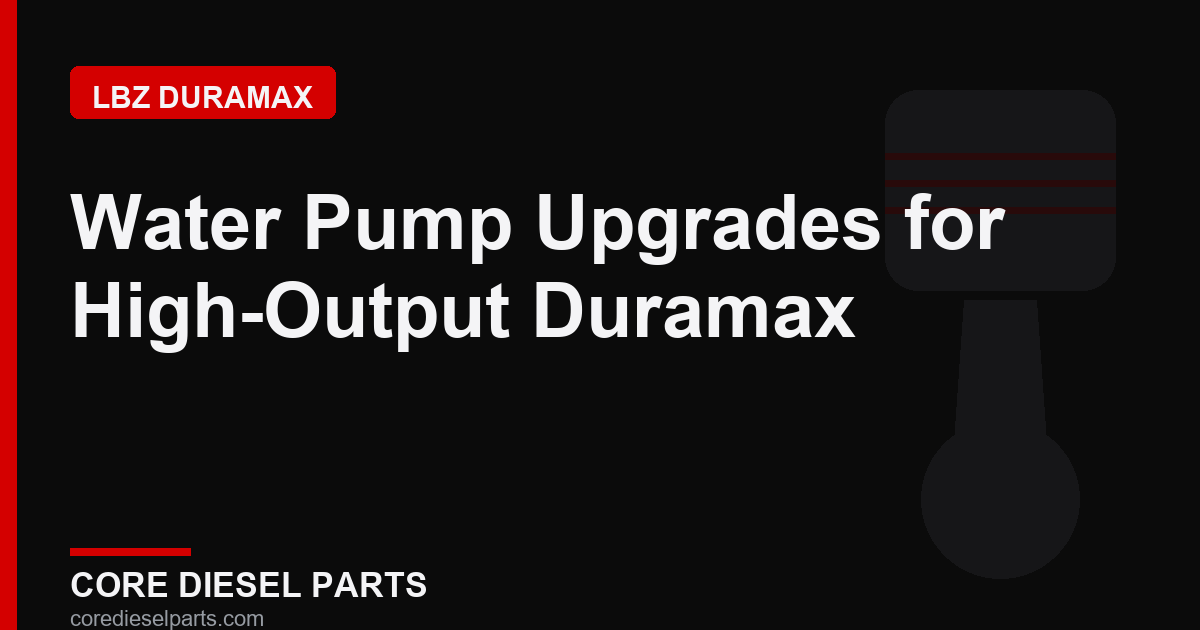 Water Pump Upgrades for High-Output Duramax