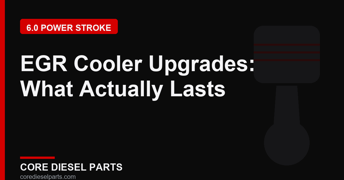 EGR Cooler Upgrades: What Actually Lasts