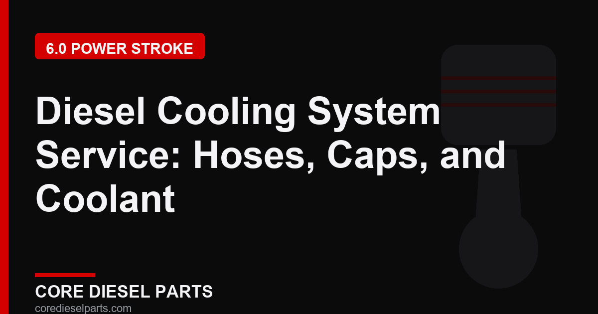 Diesel Cooling System Service: Hoses, Caps, and Coolant