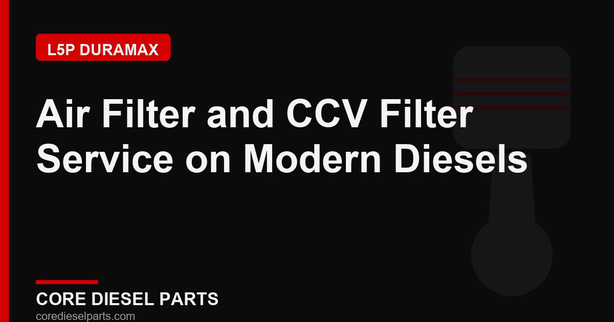 Air Filter and CCV Filter Service on Modern Diesels