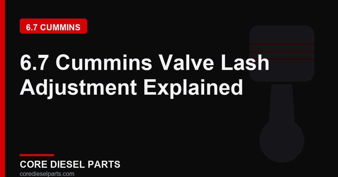 6.7 Cummins Valve Lash Adjustment Explained