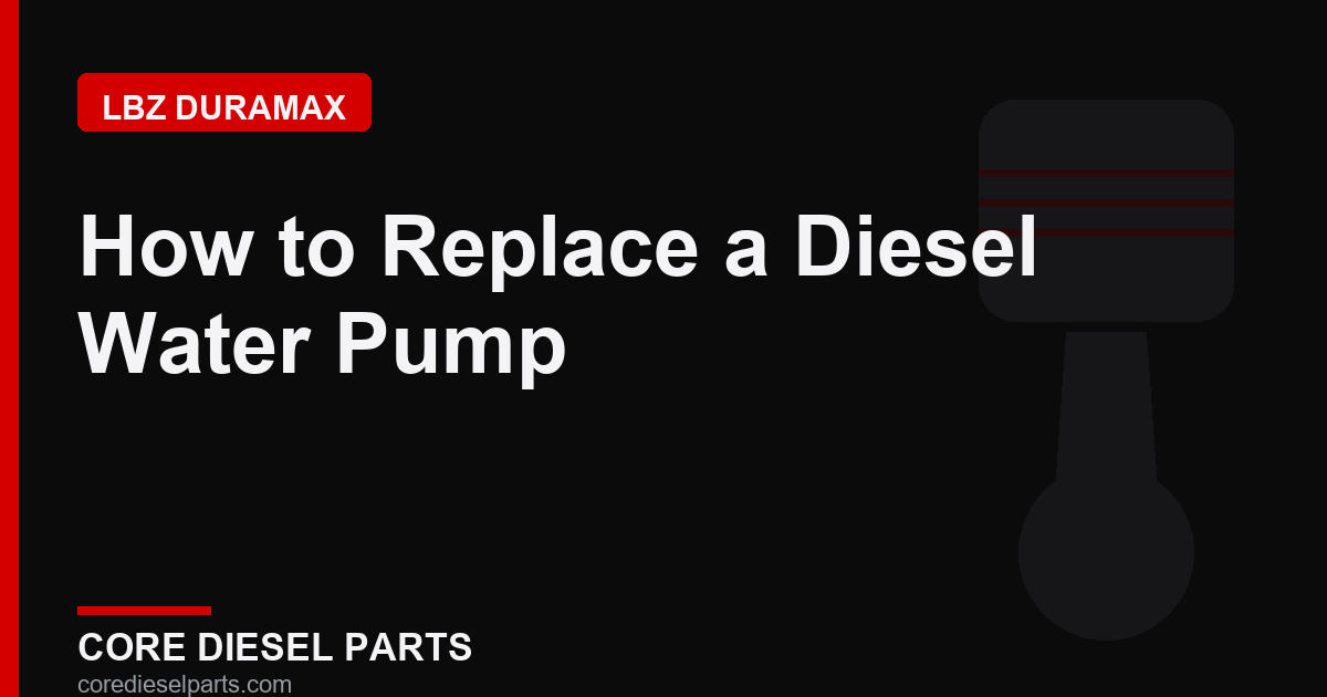 How to Replace a Diesel Water Pump