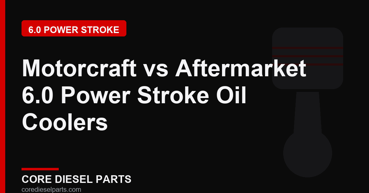 Motorcraft vs Aftermarket 6.0 Power Stroke Oil Coolers