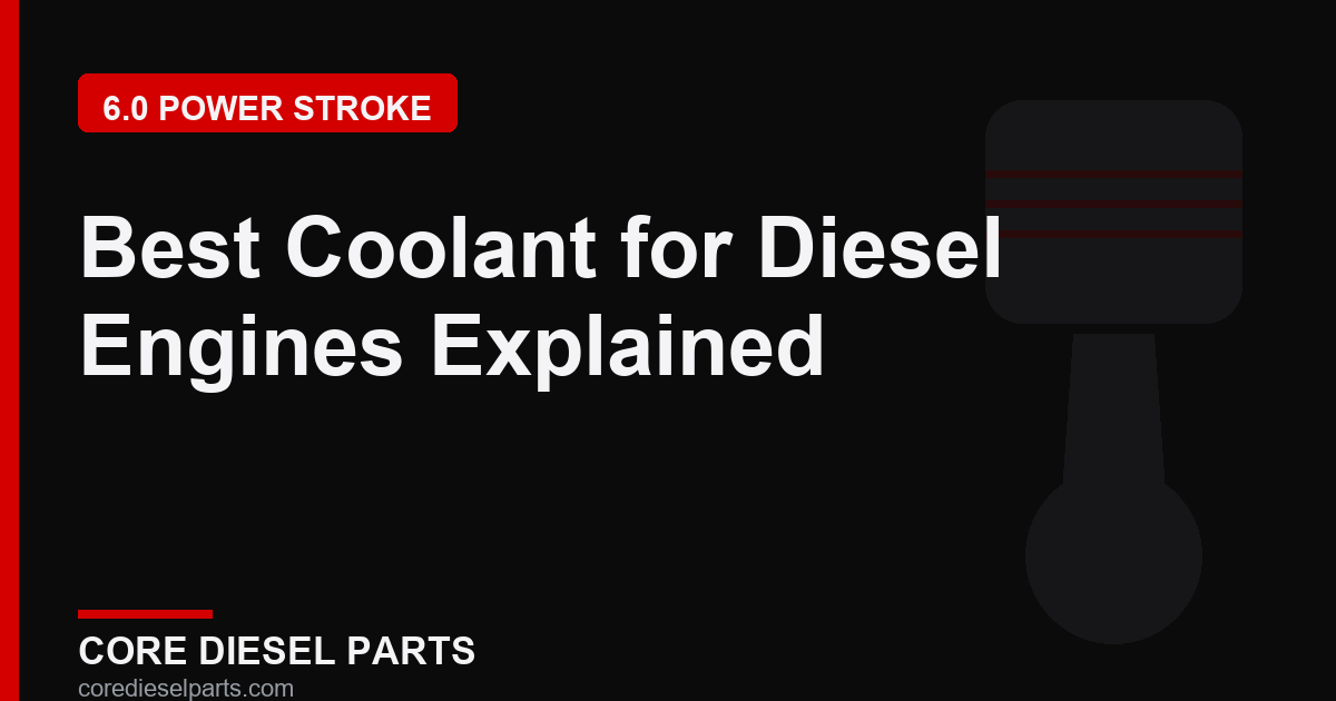 Best Coolant for Diesel Engines Explained