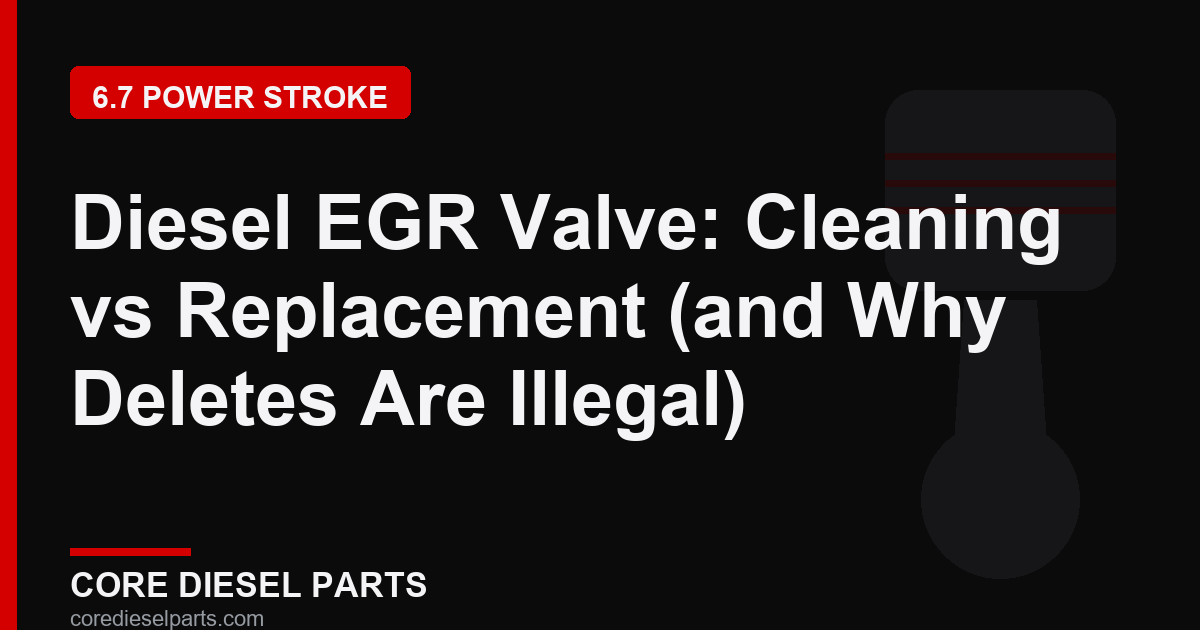 Diesel EGR Valve: Cleaning vs Replacement (and Why Deletes Are Illegal)