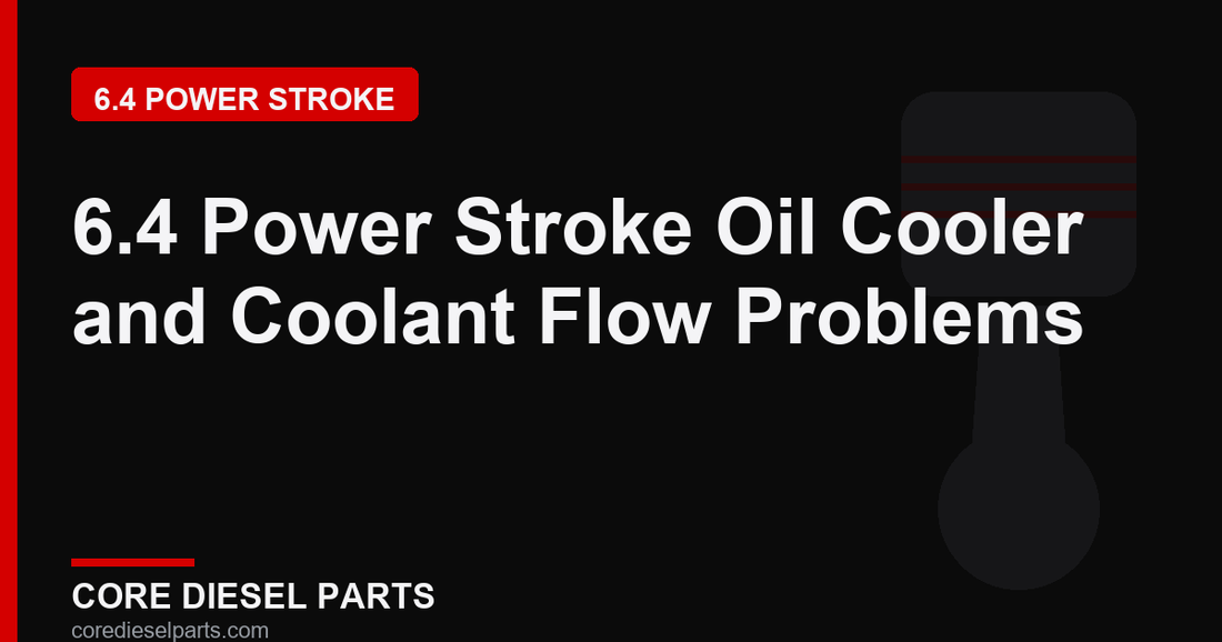 6.4 Power Stroke Oil Cooler and Coolant Flow Problems