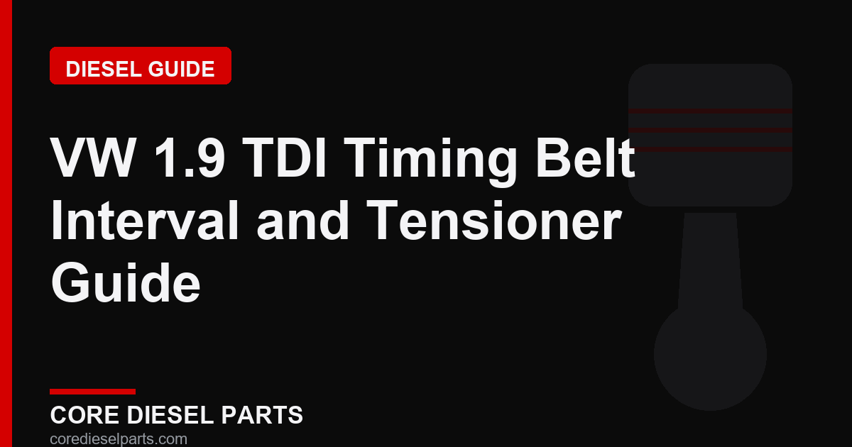 VW 1.9 TDI Timing Belt Interval and Tensioner Guide