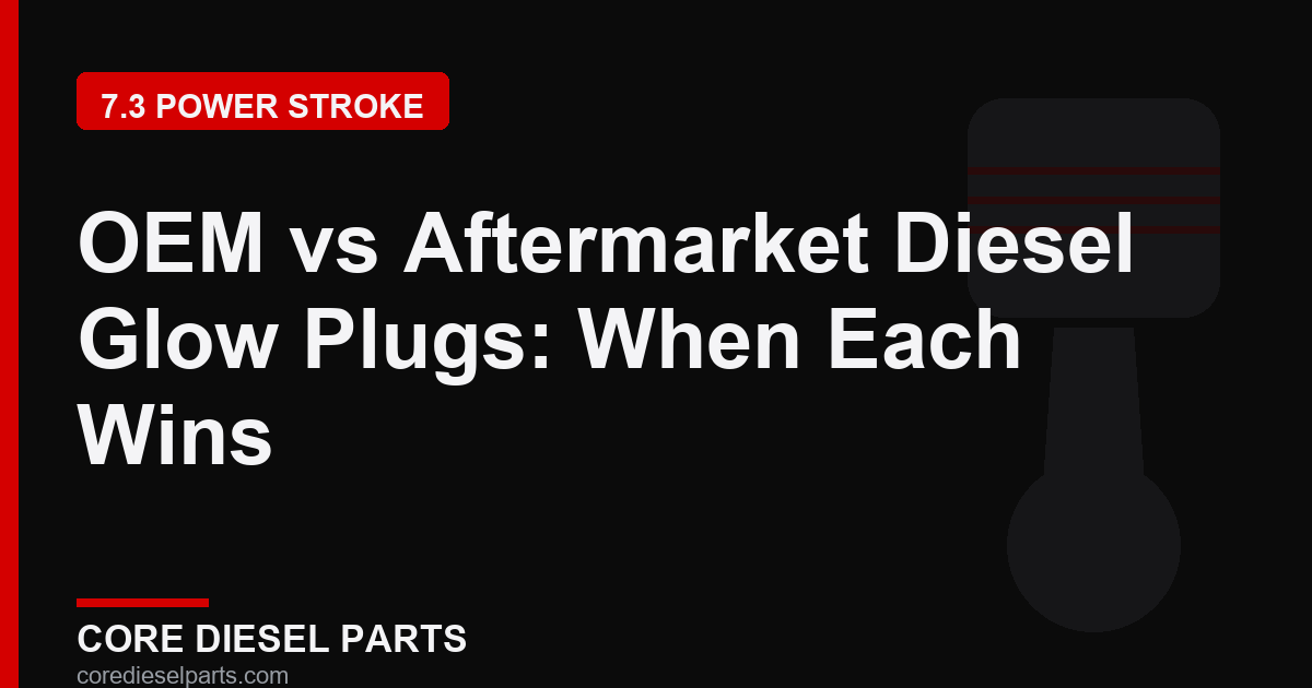 OEM vs Aftermarket Diesel Glow Plugs: When Each Wins