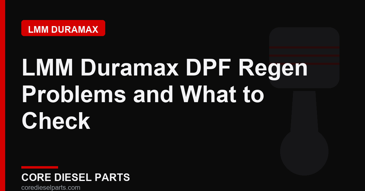 LMM Duramax DPF Regen Problems and What to Check
