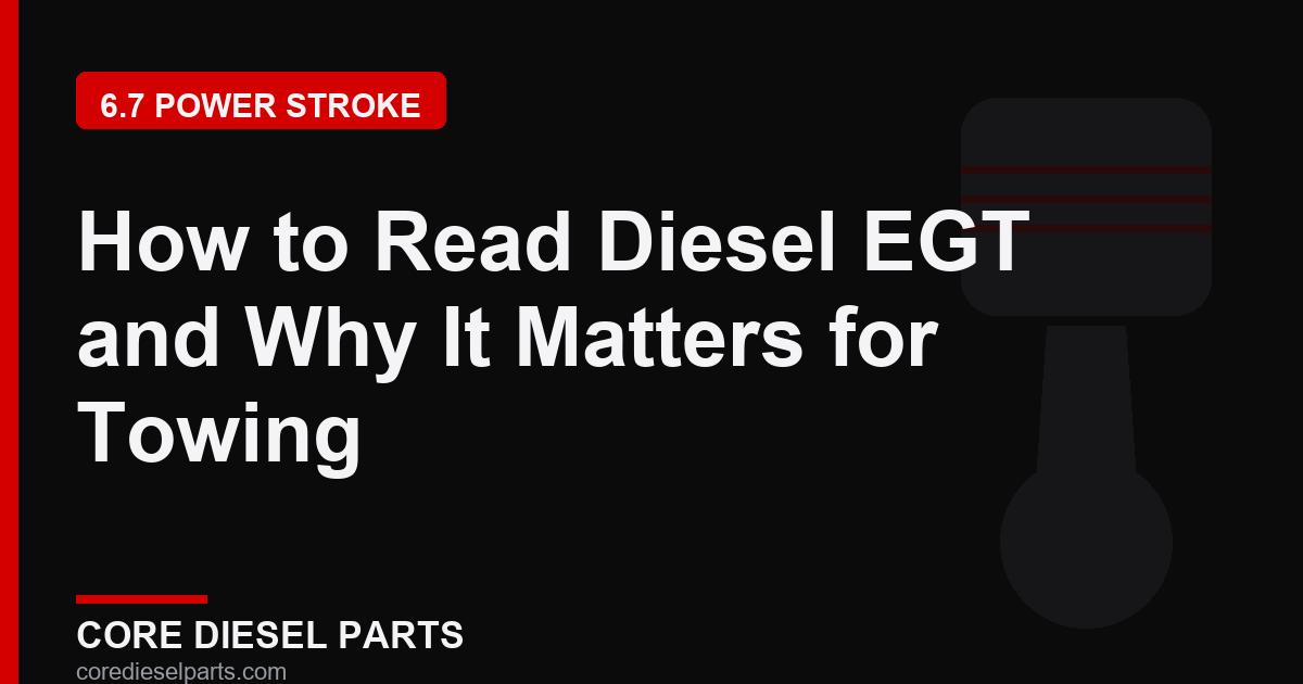 How to Read Diesel EGT and Why It Matters for Towing