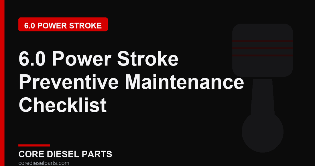 6.0 Power Stroke Preventive Maintenance Checklist