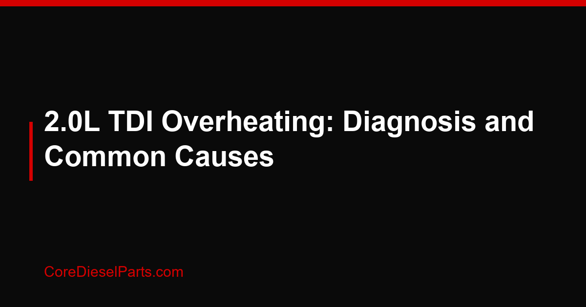 2.0L TDI Overheating: Diagnosis and Common Causes