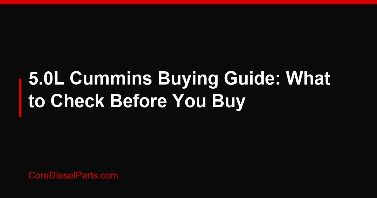 5.0L Cummins Buying Guide: What to Check Before You Buy