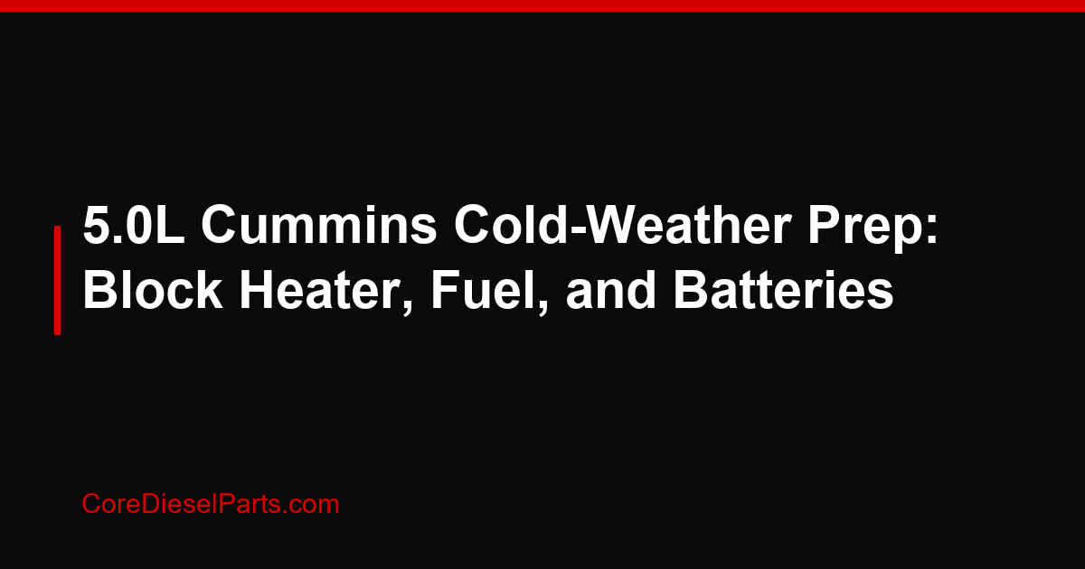 5.0L Cummins Cold-Weather Prep: Block Heater, Fuel, and Batteries