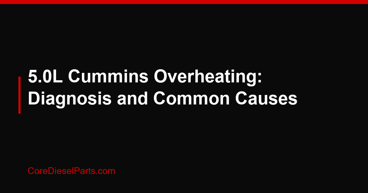 5.0L Cummins Overheating: Diagnosis and Common Causes