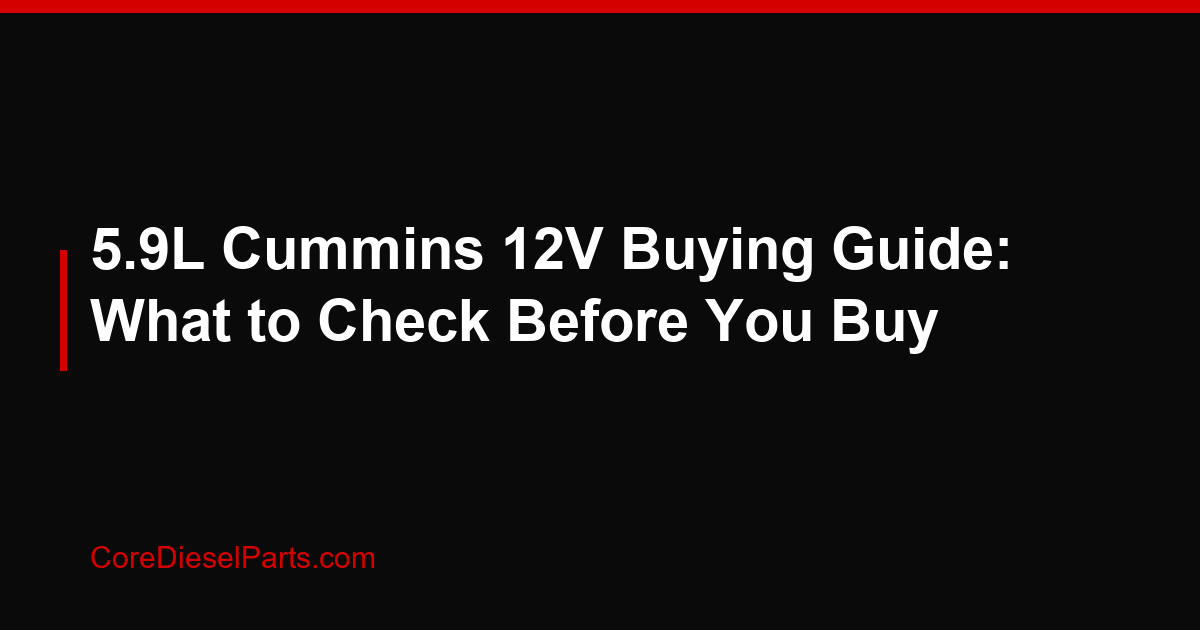5.9L Cummins 12V Buying Guide: What to Check Before You Buy