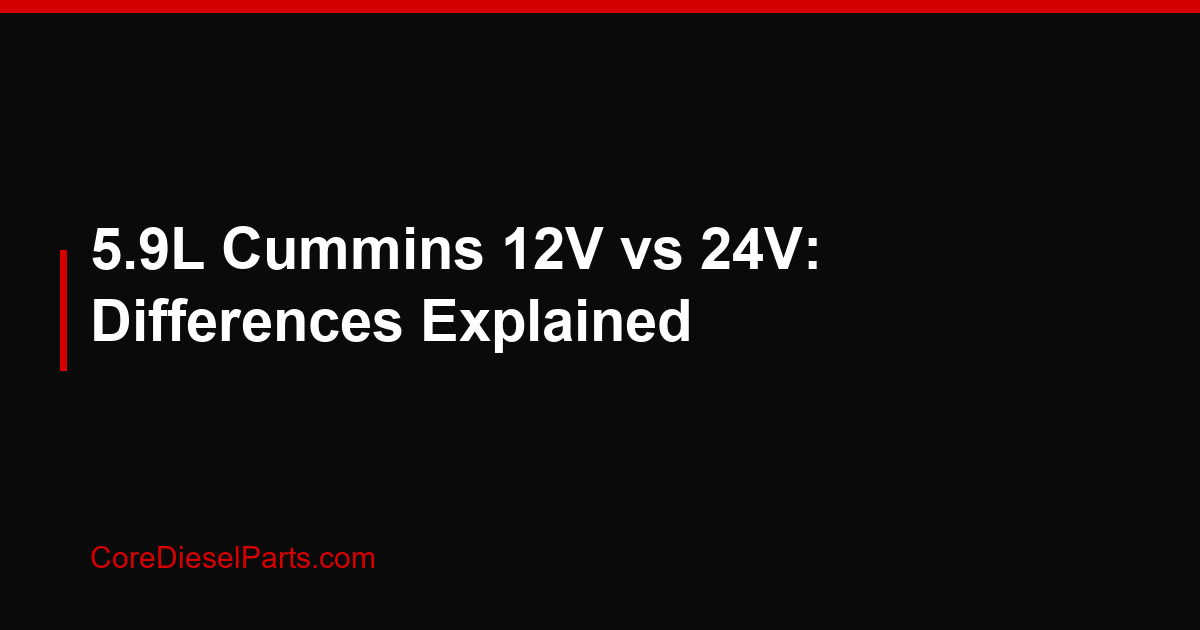5.9L Cummins 12V vs 24V: Differences Explained