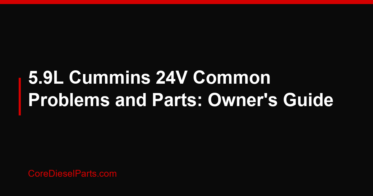 5.9L Cummins 24V Common Problems and Parts: Owner's Guide