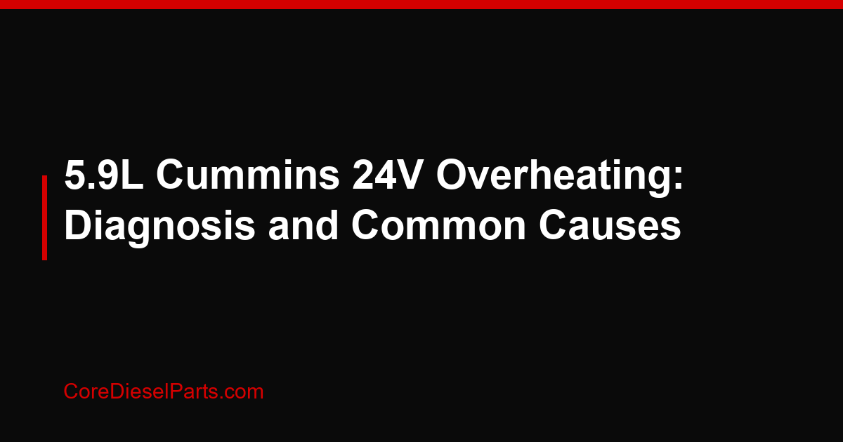 5.9L Cummins 24V Overheating: Diagnosis and Common Causes