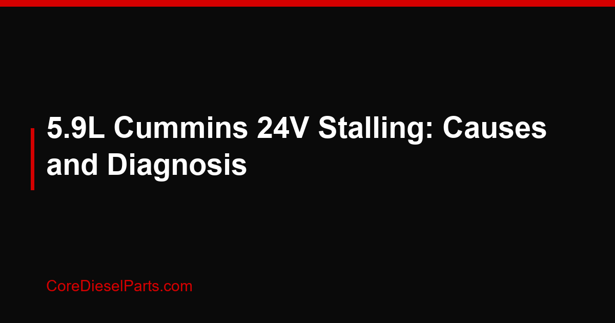 5.9L Cummins 24V Stalling: Causes and Diagnosis