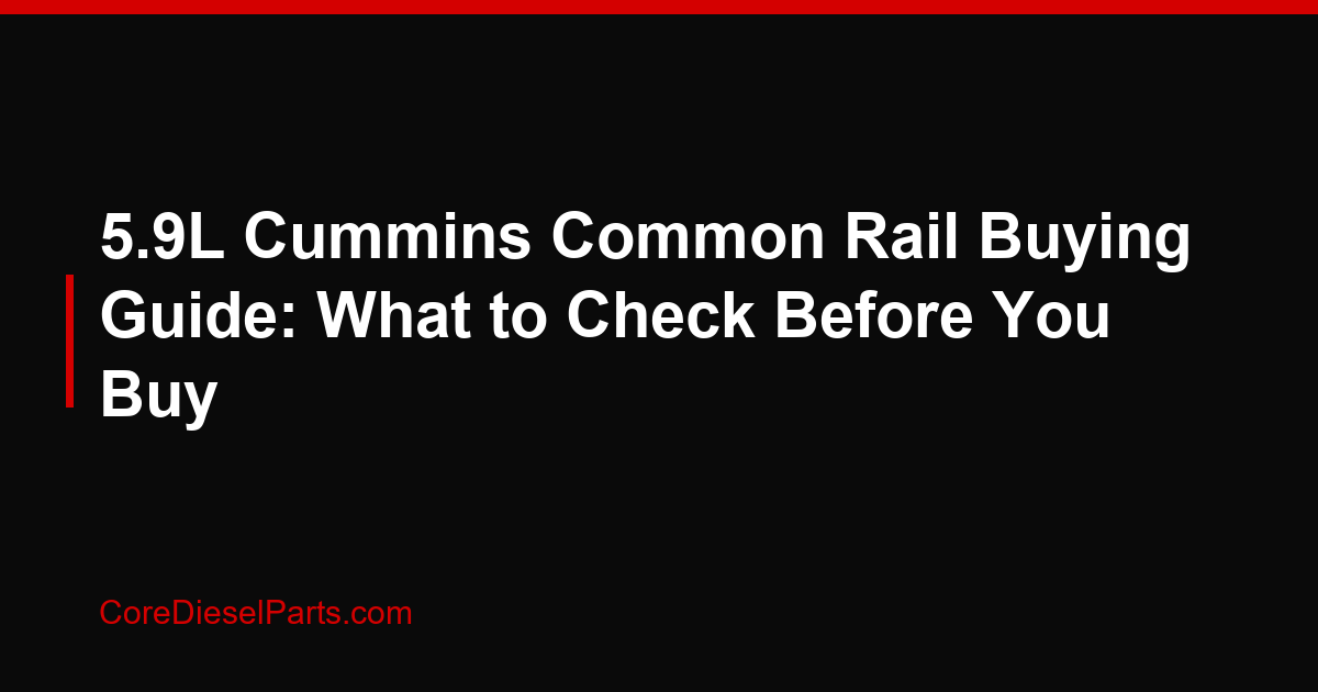 5.9L Cummins Common Rail Buying Guide: What to Check Before You Buy