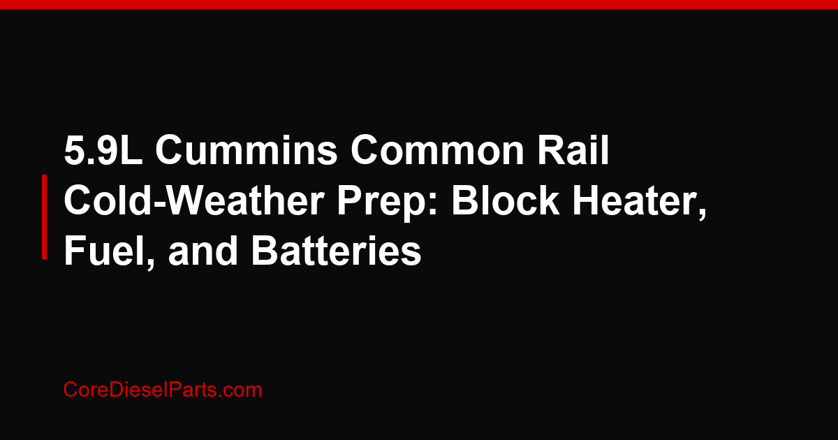5.9L Cummins Common Rail Cold-Weather Prep: Block Heater, Fuel, and Batteries