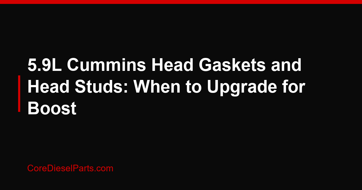 5.9L Cummins Head Gaskets and Head Studs: When to Upgrade for Boost