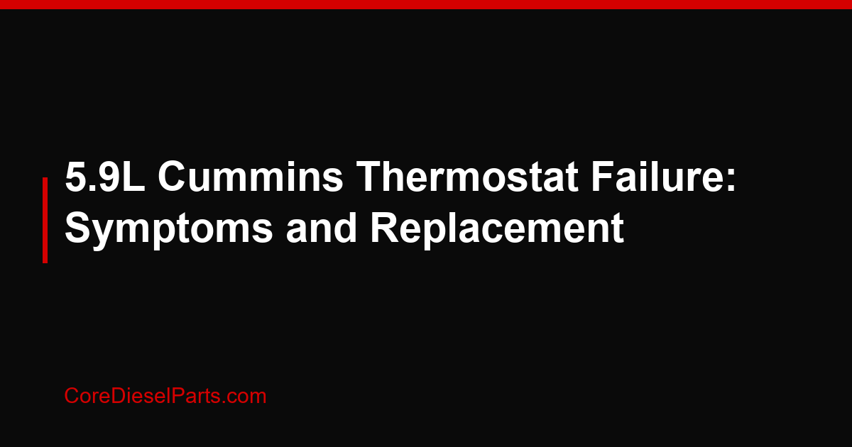 5.9L Cummins Thermostat Failure: Symptoms and Replacement